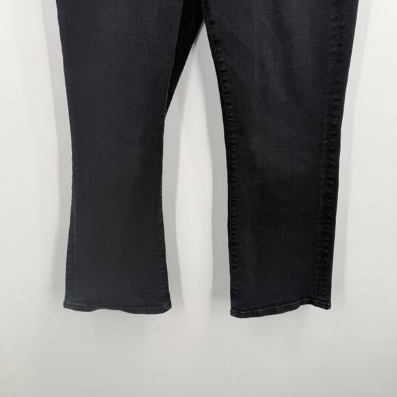 Anthropologie The Denim Boot Jeans Womens 18W Black Bootcut Stretch Plus Size - Picture 3 of 16